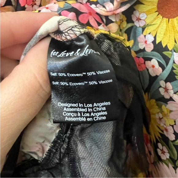 For Love and Lemons Floral Puff Sleeve Top - Picture 5 of 5